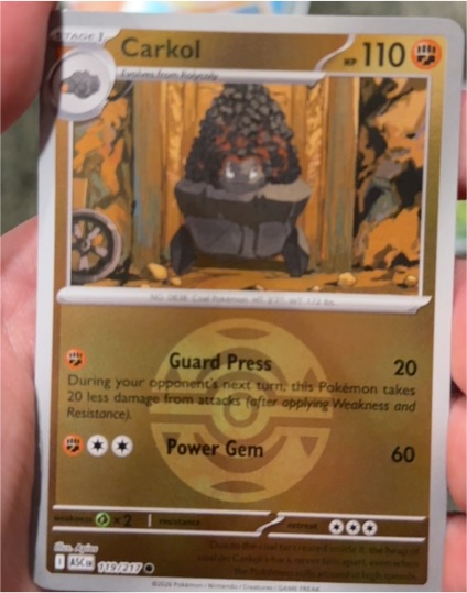 2026 Pokémon Ascended Heroes #119 Carkol — front