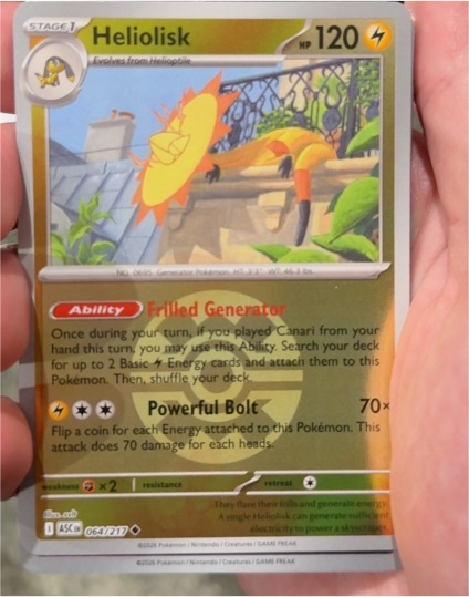 2026 Pokemon Ascended Heroes #064 Heliolisk — front