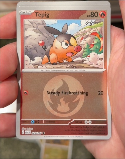 2020 Pokémon Ascended Heroes #029 Tepig — front