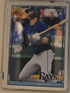 2026 Topps Series 1 Silver Pack Mojo Refractor #91C-87 Carson Williams — front