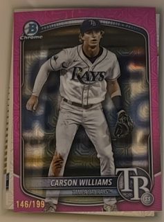 2025 Bowman Chrome #BCP-234 Carson Williams Mojo Refractor — front