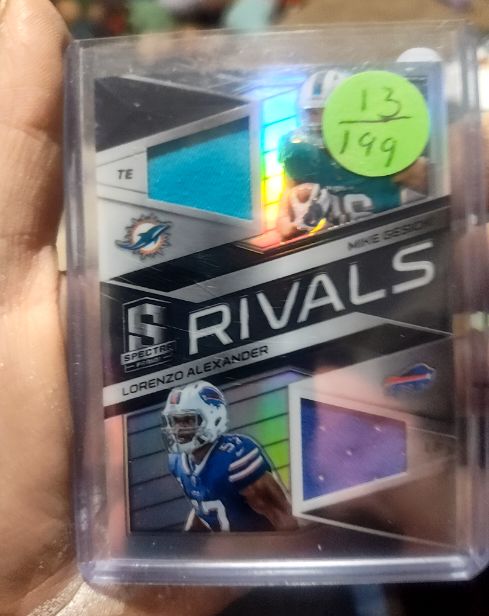 2018 Panini Spectra Rivals #18 Mike Gesicki, Lorenzo Alexander — front