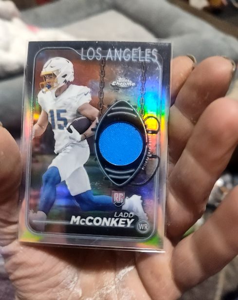 2024 Topps Chrome Rookie Relics #CRR-LMC Ladd McConkey — front