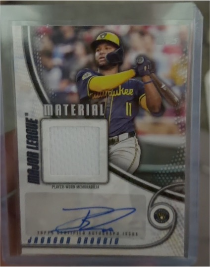 2025 Topps Series 1 Major League Material #MLM-JC Jackson Chourio — front