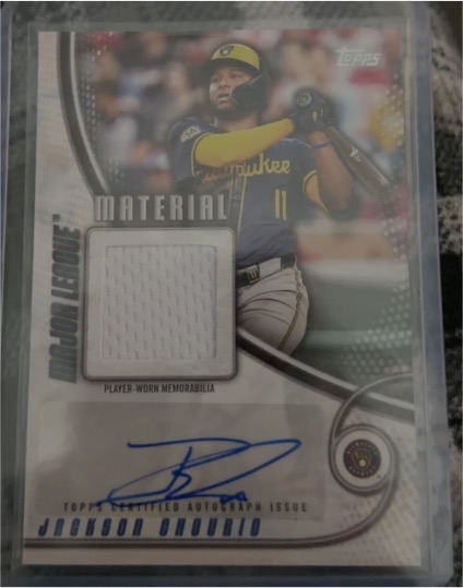2025 Topps Series 1 Major League Material #MLM-JC Jackson Chourio — front