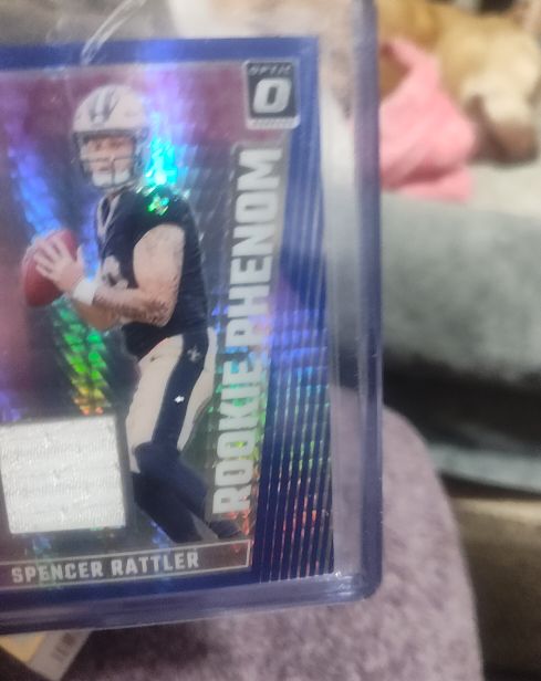 2024 Panini Donruss Optic #RPB-SRR Spencer Rattler Rookie Phenom Patch Blue Hyper — front