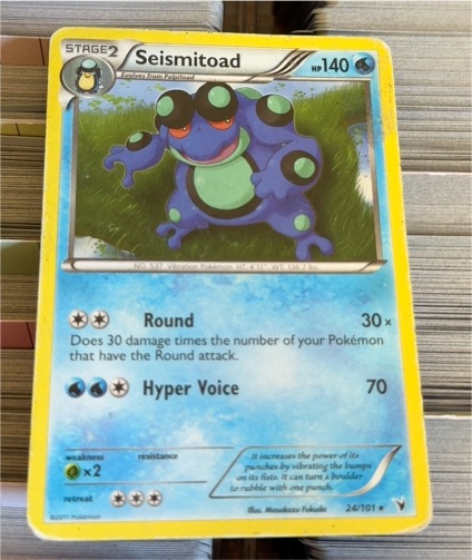 2011 Pokémon Noble Victories #24 Seismitoad — front