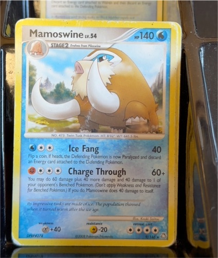 2008 Pokémon Diamond & Pearl Legends Awakened #9 Mamoswine — front