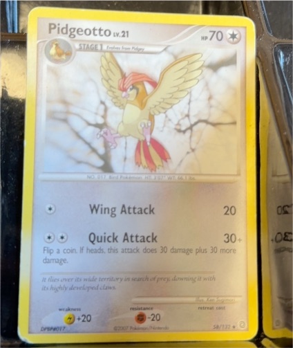 2007 Pokémon Secret Wonders #58 Pidgeotto — front