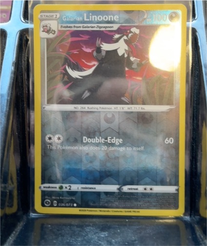 2020 Pokémon Champion's Path #036 Galarian Linoone — front