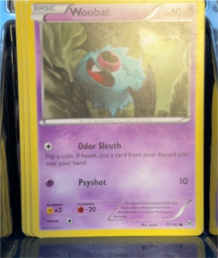 2015 Pokémon XY Breakthrough #71 Woobat — front