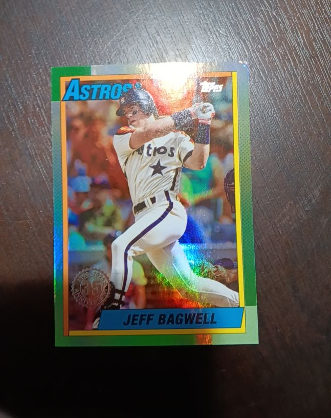 2025 Topps Update #U90-27 Jeff Bagwell 1990 Topps 35th Anniversary Rainbow Foil Houston Astros — front