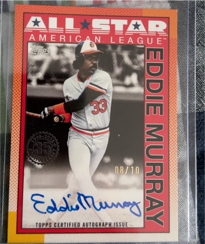 2025 Topps 1990 All-Star Eddie Murray On Card Autograph — front