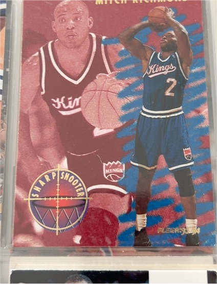 1993-94 Fleer Sharpshooters #7 Mitch Richmond — front