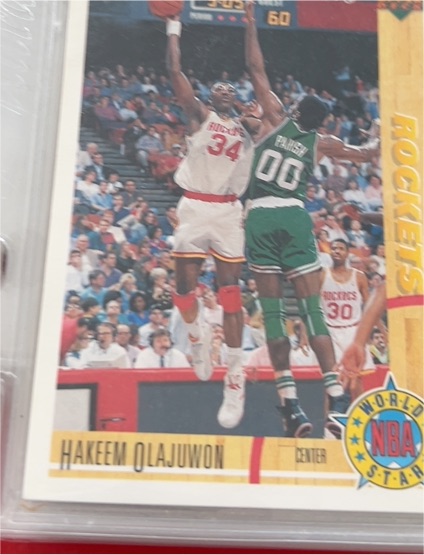 1991-92 Upper Deck International #197 Hakeem Olajuwon — front