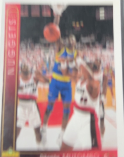 1993-94 Upper Deck #216 Denver Nuggets Team Schedule — front