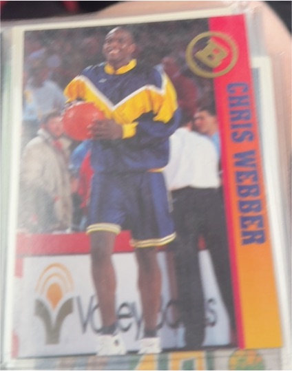 1993 Ball Street Chris Webber Michigan #NNO — front