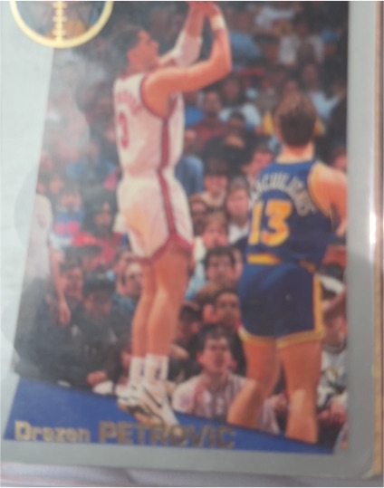 1992-93 Fleer Sharp Shooter #4 Drazen Petrovic — front