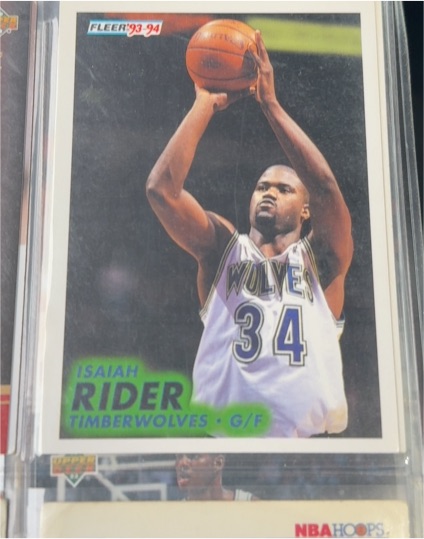 1993-94 Fleer #329 Isaiah Rider — front