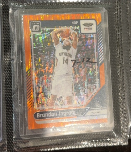 2024-25 Donruss Optic #150 Brandon Ingram Orange Shock Prizm — front