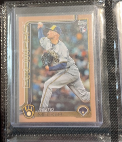 2025 Topps Update Series #US326 James Meeker Gold Parallel — front