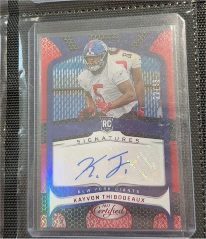 2022 Panini Certified Rookie Signatures #RS-KT Kayvon Thibodeaux — front