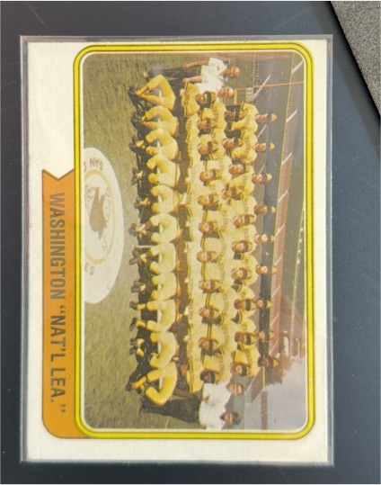 1974 Topps #226 Washington National League Team — front