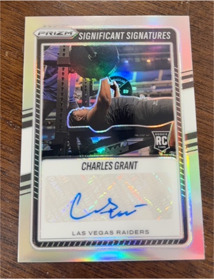 2025 Panini Prizm Significant Signatures #SSI-CGR Charles Grant — front