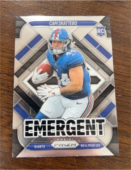 2025 Panini Prizm Emergent #1 Cam Skattebo — front