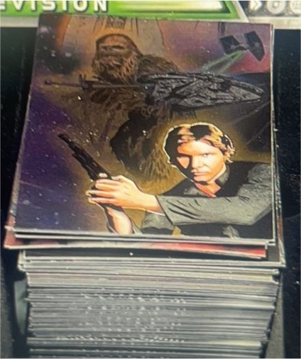 1996 Topps Star Wars Finest Matrix #1 Han Solo & Chewbacca — front
