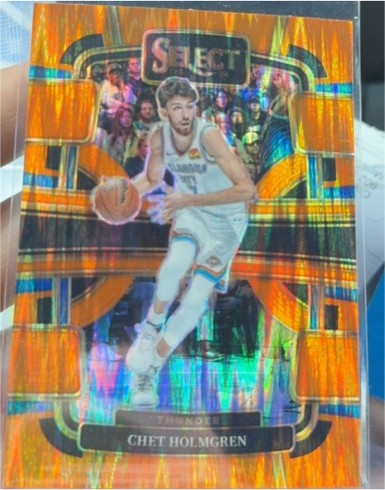 2023-24 Panini Select Concourse Orange Flash Prizm #41 Chet Holmgren — front