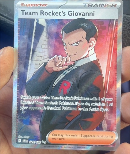 2025 Pokémon Destined Rivals #225 Team Rocket's Giovanni — front