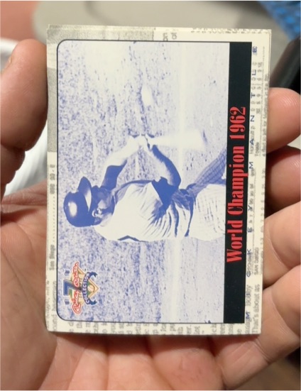 1997 Scoreboard Mickey Mantle Shoe Box Collection #19 World Champion 1962 — front