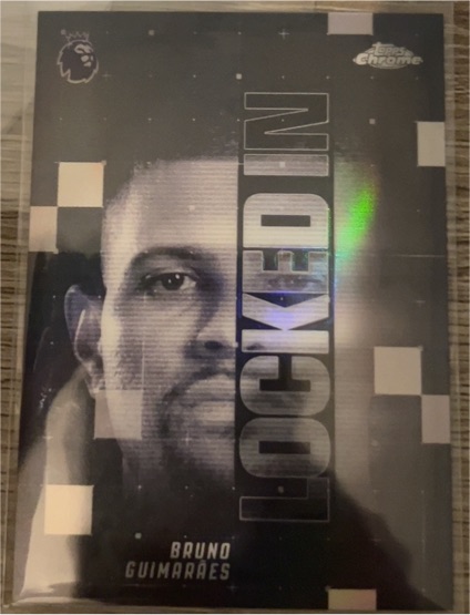 2026 Topps Chrome Premier League Locked In #LI-39 Bruno Guimaraes — front