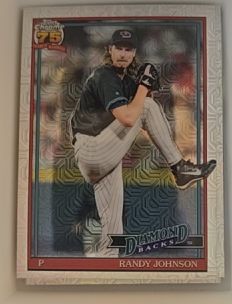 1991 Topps Chrome Silver Pack #91C-77 Randy Johnson — front