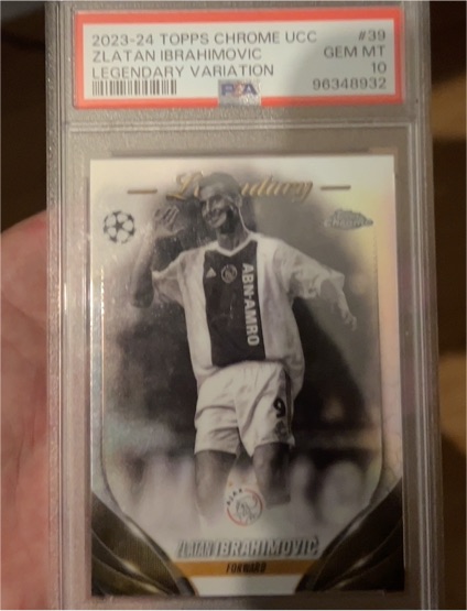 2023-24 Topps Chrome UEFA Club Competitions #39 Zlatan Ibrahimovic Legendary Variation — front