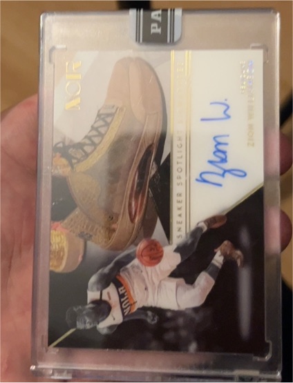 2019-20 Panini Noir Sneaker Spotlight #SSH-ZWL Zion Williamson Rookie Auto — front