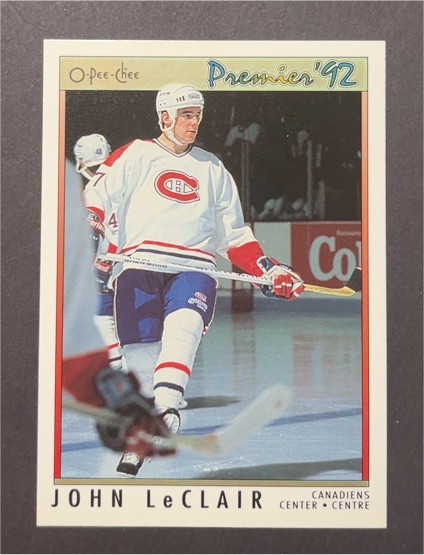 1991-92 O-Pee-Chee Premier #105 John LeClair — front