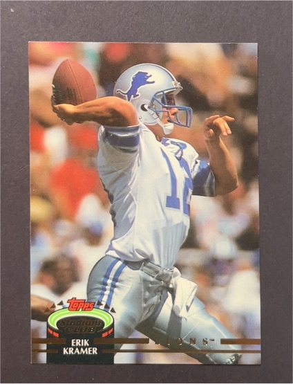 1992 Topps Stadium Club #139 Erik Kramer — front