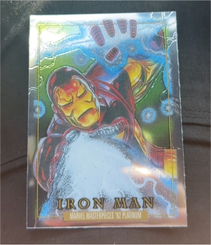 2024 SkyBox Marvel Masterpieces '92 Platinum #38 Iron Man — front