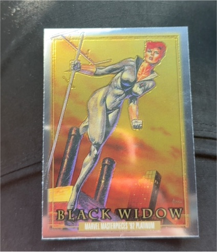 2024 Skybox Marvel Masterpieces '92 Platinum #3 Black Widow — front