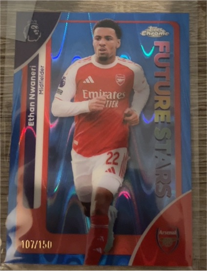 2026 Topps Chrome Premier League #19 Ethan Nwaneri Future Stars — front