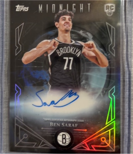 2025-26 Topps Midnight #MSR-BS Ben Saraf — front