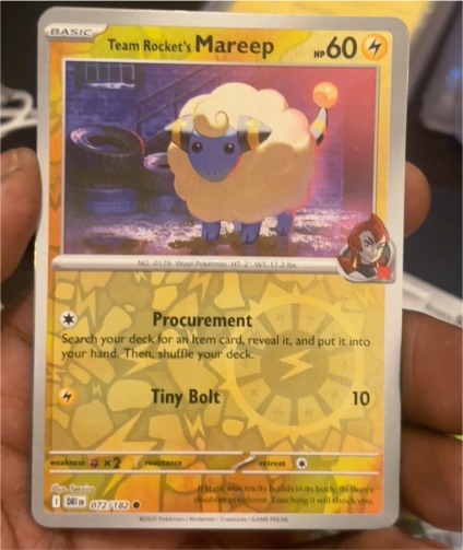 2023 Pokémon SV10: Destined Rivals #072 Team Rocket's Mareep — front