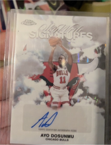 2025-26 Topps Chrome Sky-Write Signatures #SWS-AD Ayo Dosunmu — front