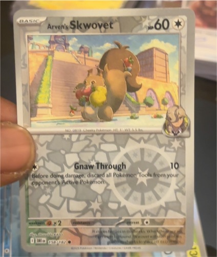 2023 Pokémon SV10: Destined Rivals #158 Arven's Skwovet — front