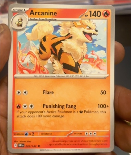 2023 Pokémon SV10: Destined Rivals #028 Arcanine — front