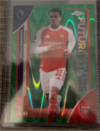 2026 Topps Chrome Premier League #19 Ethan Nwaneri — front