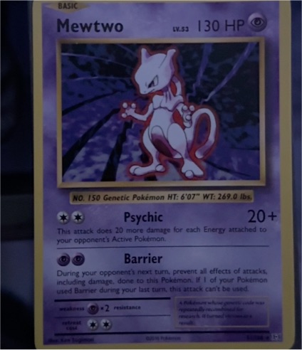 1999 Pokemon #10 Mewtwo — front