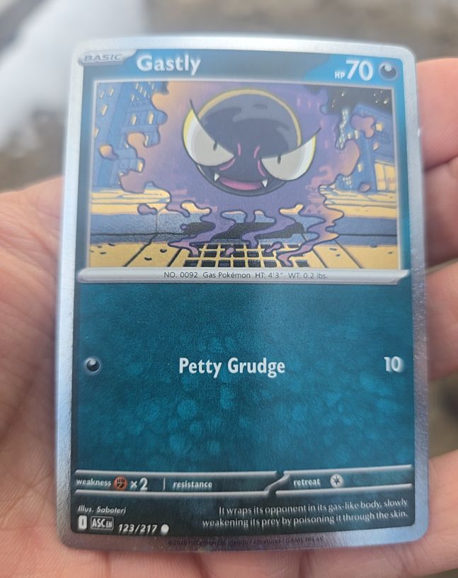 2021 Pokémon Ascended Heroes #123 Gastly — front